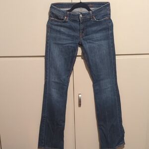 7 For All Mankind Blue Straight Leg Jeans